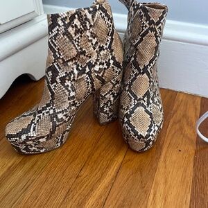 Steve Madden Brown Animal Print Boots